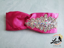 Load image into Gallery viewer, Sparkling Satin Pink Headband